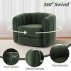 CAVINAS Swivel Accent Barrel Chair, Modern Upholstered Round Armchair for Living Room with 360-Degree Swivel - 3 of 4
