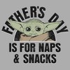 Boy's Star Wars: The Mandalorian Grogu Father's Day is for Naps & Snacks T-Shirt - 2 of 4