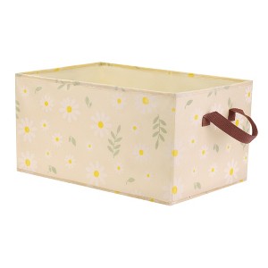 Unique Bargains Fabric Collapsible Printed Storage Bins with Handles - 1 of 4