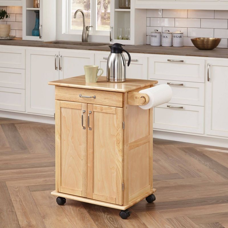 Small General Line Kitchen Cart with Natural Top Brown - Homestyles, 3 of 7