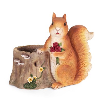 Mohar Outdoor Concrete Decorative Squirrel Planter Brown - Christopher Knight Home