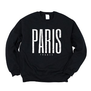 Simply Sage Market Women's Graphic Sweatshirt Paris France Distressed - 1 of 2