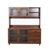 NicBex Storage Cabinet 63" W Freestanding Large Kitchen Wooden Cupboard with 4 Door, 4 Drawers and Microwave Shelf - 3 of 4