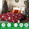 Lomsoe Christmas Throw Blankets Snowmen, Hearts, Santa, Snowflakes, Xmas Tree Soft Cozy Christmas Plush Flannel Blanket for Sofa, Christmas Gift. - 3 of 4