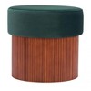 Storage Ottoman Green – 18.3"H Velvet Upholstered Seat with Hidden Storage, Modern Indoor Accent Ottoman By Zuo Modern - 4 of 4