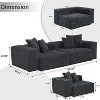 WJShome Sectional Couches for Living Room,102inch Cloud Couch Modular Sectional Sofa,Corduroy Couch Love Seat,Cushion Covers Removable& Washable - 3 of 4