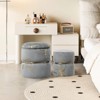 Kumasinova 16"/12.75"H Modern Luxury Velvet Nesting Storage Ottomans,Set of 2,Chic Vanity Stools for Makeup,Accent Stool for Footrest,300lbs Max - 2 of 4
