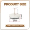 Unique Bargains Wooden Chair Sofa Cabinet Table Leg Floor Protector Round Nail-on Felt Pads 72 Pcs - 2 of 3