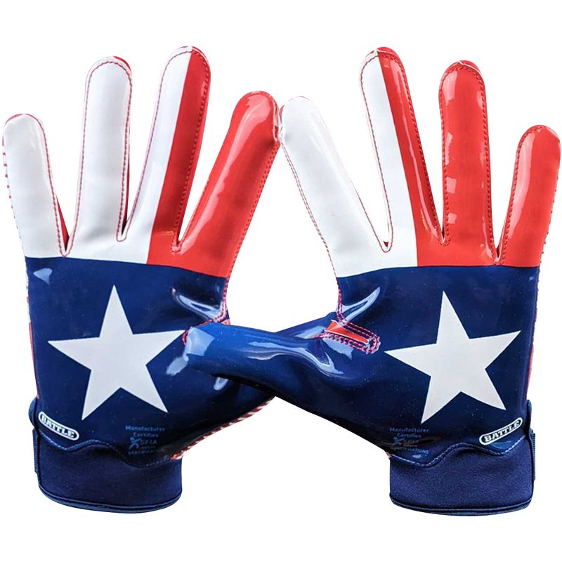 Battle Sports Texas Flag Doom 1.0 Youth Football Receiver Gloves, 2 of 4