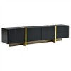 Luxury Fluted TV Stand for TVs Up to 80'', Modern Entertainment Center with Storage Cabinets & Drawers, Smooth Media Console - 2 of 4