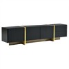 Luxury Fluted TV Stand for TVs Up to 80'', Modern Entertainment Center with Storage Cabinets & Drawers, Smooth Media Console - image 2 of 4