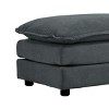 Sapphtopaz Ottoman 3-Tier Soft Shoe Bench Low Ottoman with Upholstered Foot Stool Footrest for Living Room, Bedroom, Entryway - 3 of 4