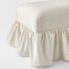 Ruffle Skirt Bench Cream Flecked Linen - Threshold™ designed with Studio McGee - 4 of 4