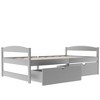 NicBex Twin Size Platform Bed 77" L Simple Pine Bed Frame with 2 Storage Drawers for Bedroom, Guest Room, No Box Spring Required - 4 of 4