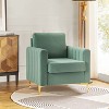 Iapygia Contemporary Tufted Wooden Upholstered Club Chair with Metal Legs for Bedroom and Living Room Club Chair| ART OF LIVING DESIGNS - 2 of 4