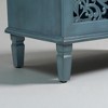 60" Antique Buffet Cabinet with Floral Carvings, Solid Wood Legs, Brass Handles, Adjustable Shelves, TV Stand for Living Room - 3 of 4