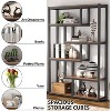 Tribesigns 69" 6-Tier Bookshelf, Vintage Storage Display Staggered Bookcase - 4 of 4
