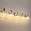 5-Light Modern Crystal Bathroom Light Fixtures-Chrome Vanity Lights Crystal Splicing with Metal Support,Bathroom Lighting Fixtures over Mirror Vanity - 2 of 4