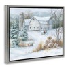 Stupell Industries Niveous Country Barn Snow Scene Floating Frame Canvas Art - 2 of 4