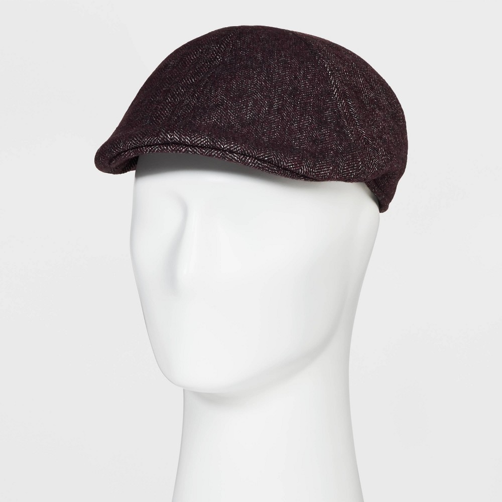 Men's Herringbone Bucket Hat - Goodfellow & Co Burgundy M/L, Red