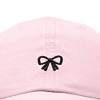 Dalix Bow Embroidered Coquette Cotton Summer Cute Outdoor Baseball Cap Dad Hat Womens - 2 of 4