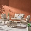 Coolbibila-Patio Furniture Chairs With Ottomans, Patio Furniture Set 4 Pieces, Conversation Sets For Patio, PE Rattan Patio Seating Sets - 2 of 4