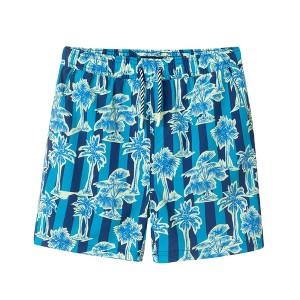 Andy & Evan  Kids  Navy Palm Tree Print Swim Trunk - 1 of 4
