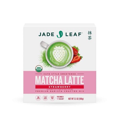 Jade Leaf Matcha Organic Cafe Style Strawberry Flavored Matcha Latte Mix - 3.5oz