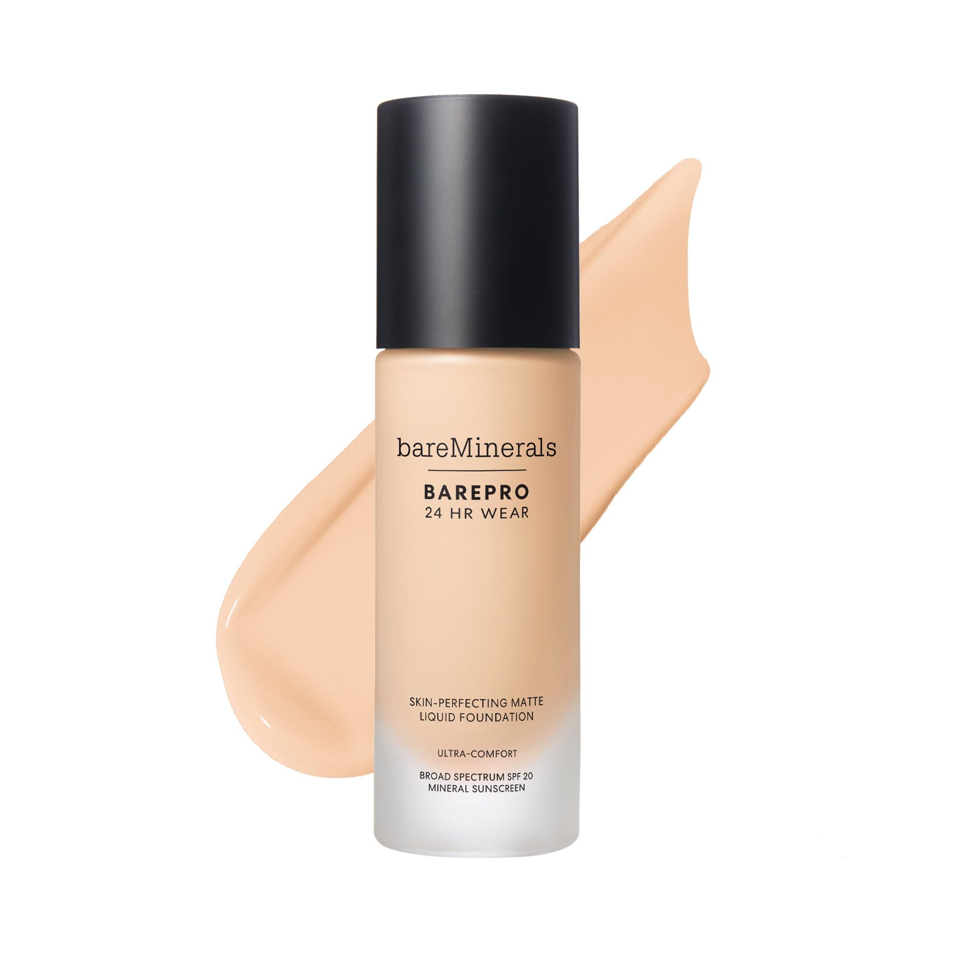 bareMinerals BAREPRO 24HR Wear Skin-Perfecting Matte Liquid Foundation Mineral SPF 20 - Fair 10 Warm, 1.0oz