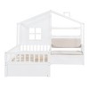 Wooden Kids House Bed  with Two Drawers and Sofa, Sturdy Pinewood Frame, ModernLuxe for Child  -Maison Boucle - 4 of 4