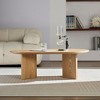 39.37" Oval MDF Pedestal Coffee Table - 4 of 4