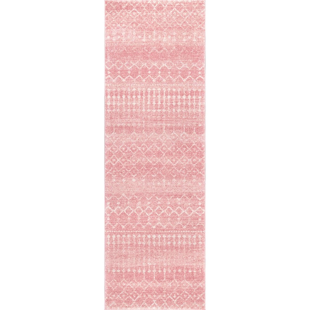 2'6inx10' Runner Moroccan Blythe Rug Pink - nuLOOM