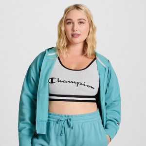 Champion Women's Cropped Fleece Zip-Up Sweatshirt - 1 of 4