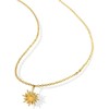 Clotth Gold Sun Pendant Necklace for Women, Dainty Celestial Jewelry with Radiant Charm, Minimalist Gold Tone Chain - 40+5 cm - 2 of 4