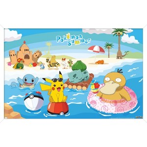 Trends International Pokémon - Summer Framed Wall Poster Prints - 1 of 4