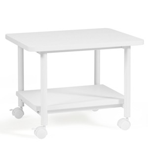 Tangkula 2-Tier Rolling Under Desk Printer Cart with 2 Storage Shelves Printer Stand for home office - 1 of 4