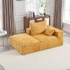 NicBex Couches for Living Room 2-Seat Combination Sofa Exquisite Fabric Comfortable Flexible and Changeable Sofa Couch with Pillows, Yellow - 4 of 4
