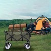 FURNIinspire Outdoor Serving Carts Fish 250L Collapsible Wagon Beach Wagon with Big Wheels for Camping, Sports, Green, 25.98"*17.32"*37.4" - 2 of 4