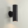Possini Euro Design Ellis Modern Wall Light Sconce Black Hardwire 3 3/4" Fixture Up Down for Bedroom Bathroom Vanity Reading Living Room Hallway Home - 2 of 4