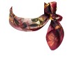 Wrapables 100% Charmeuse Silk Square Scarf Neckerchief, Red Roses - 2 of 4