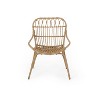 Christopher Knight Home 2pc Harlem Wicker Outdoor Patio Accent Chairs Light Brown - 4 of 4