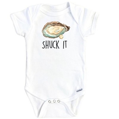 Oyster Shuck Onesie® Baby Boy Girl Clothes Infant Bodysuit Funny Cute Newborn GS1