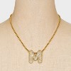 SUGARFIX by BaubleBar Crystal Chain Initial Necklace - Gold - 2 of 4