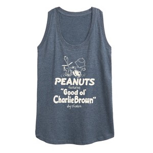 Women's - Peanuts - Good Ol Charlie Brown Graphic Racerback Tank - 1 of 4