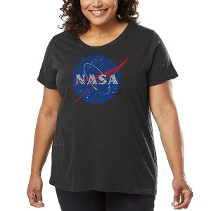 LA Pop Art Women's Word Art T-shirt - NASA's Most Notable Missions - 1 of 4