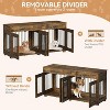 71'' Double Dog Crate Furniture with 3 Storage Drawers & Removable Divider - Stylish Indoor Kennel for Medium to Large Dogs - 4 of 4