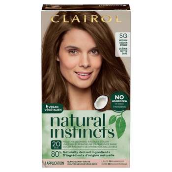 Natural Instincts Clairol Demi-Permanent Hair Color Cream Kit - 5G Medium Golden Brown, Pecan