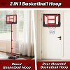 Skirfy Kids Basketball Hoop with Stand, Adjustable Height 3.5FT-6.2FT Toddler Basketball Goal Indoor Outdoor Sport Game，Red - 3 of 4