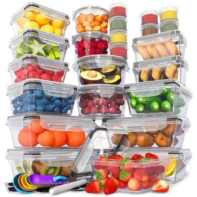 48 food storage containers, leak-proof, meal prep containers, BPA-free, leak-proof plastic lunch boxes, microwave safe