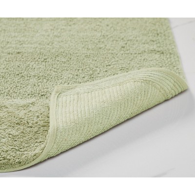 Sage Green 20" x 20" Cotton Tufted Non-Slip Contour Bath Rug